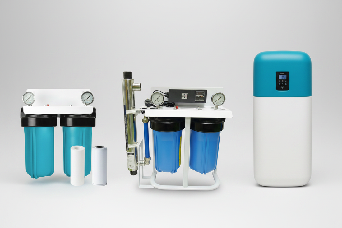 Welk regenwaterfilter heb ik nodig? De complete keuzegids: Big Blue Duo, Trio of Ontkleuringsfilter