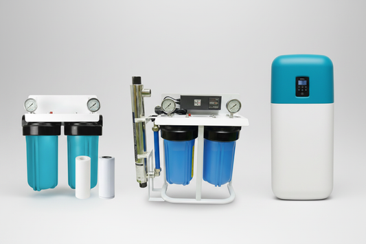 Welk regenwaterfilter heb ik nodig? De complete keuzegids: Big Blue Duo, Trio of Ontkleuringsfilter