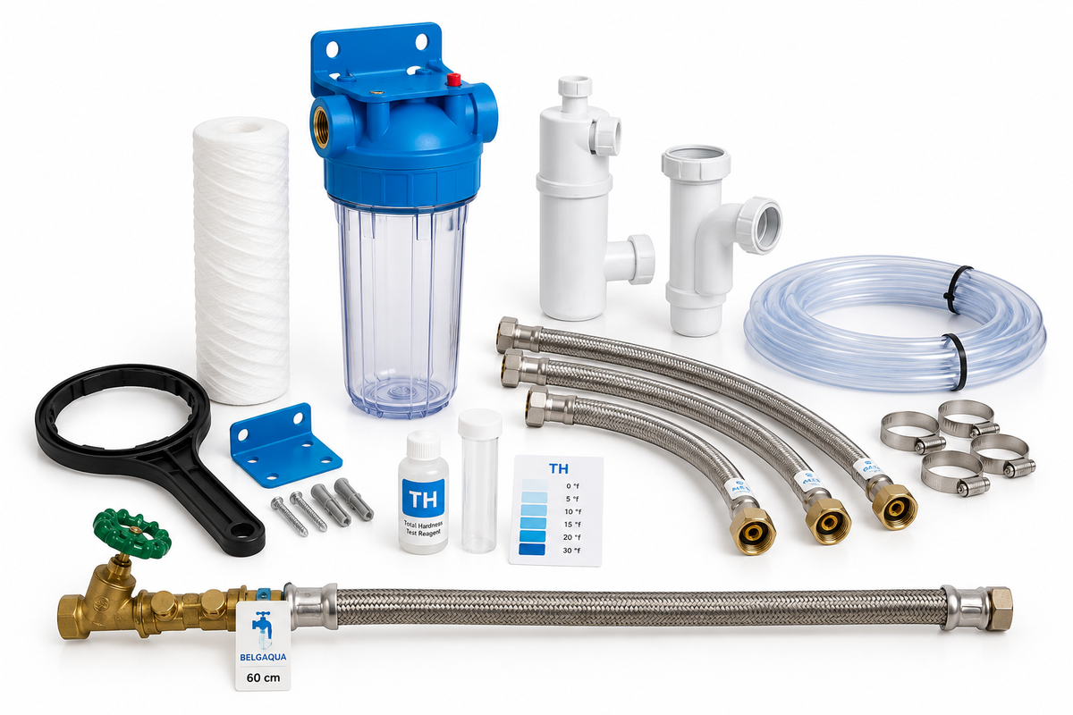 Installatie- & Afvoerkit voor Waterverzachters — Met Tellerset