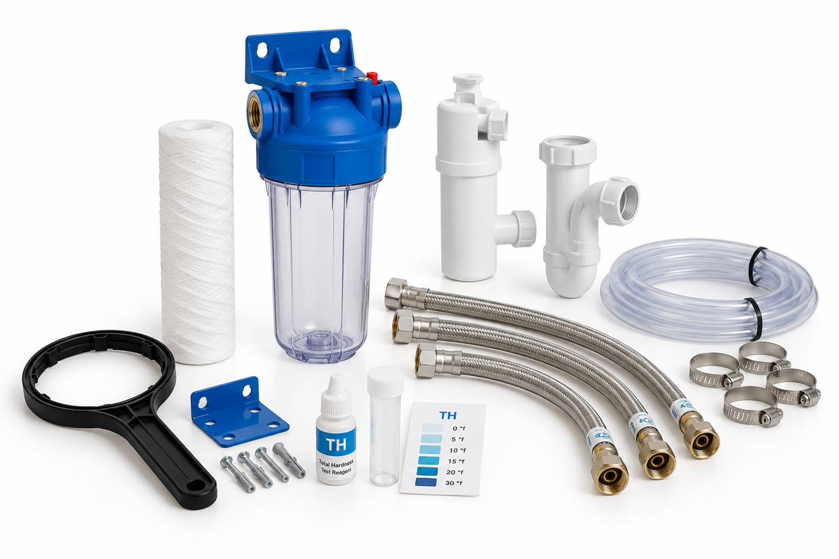 Installatie- & Afvoerkit voor Waterverzachters — Zonder Tellerset